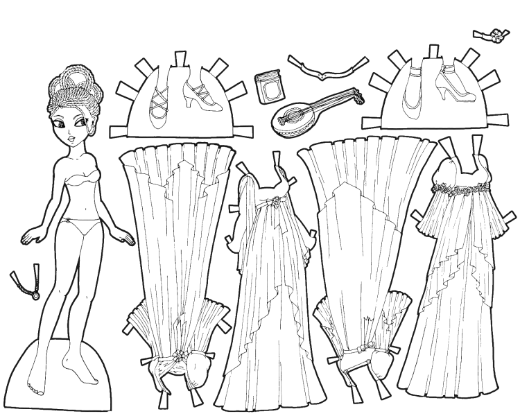 Бумажные куклы с одеждой