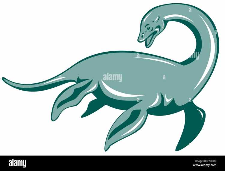 Лохнесское чудовище рисунок