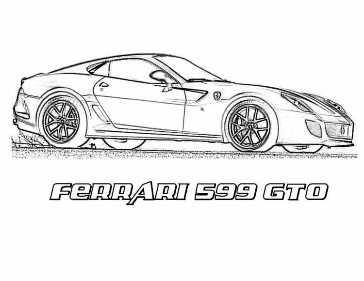 Раскраска Ferrari 458