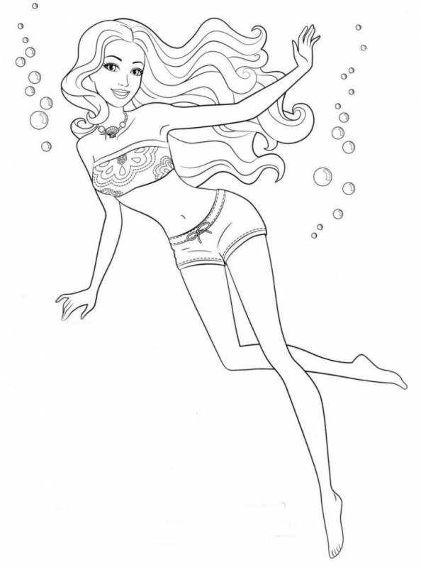 Девушка для раскрашивания в полный рост