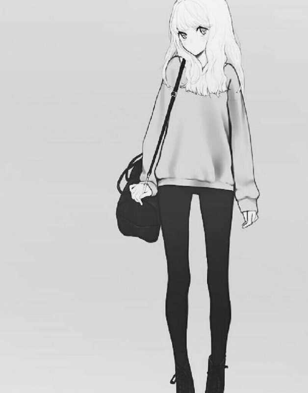 Скетч девочка в полный рост