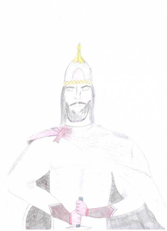 Александр Невский прорись