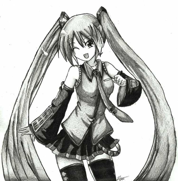 Поэтапное рисование аниме девушек в полный рост