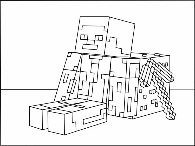 Раскраски для мальчиков майнкрафт компот