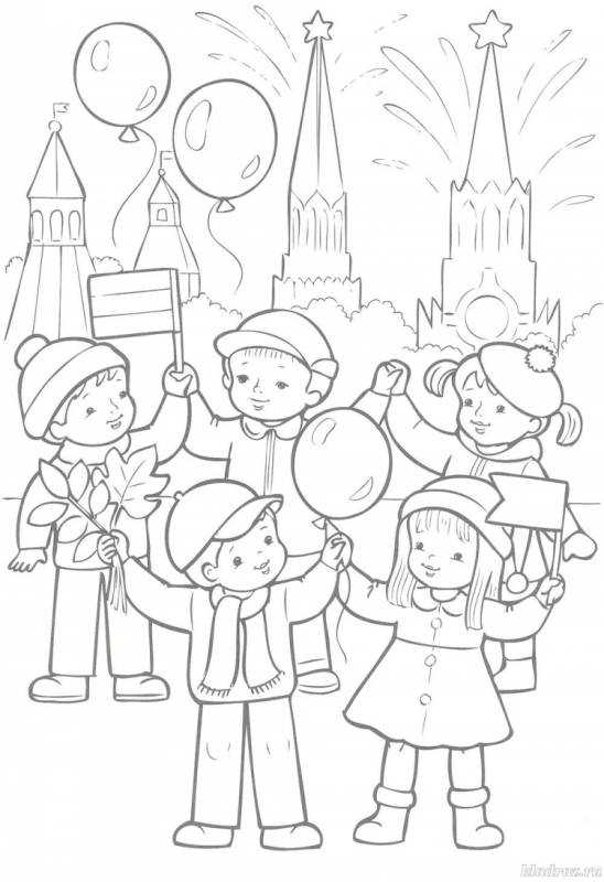 День народного единства раскраска