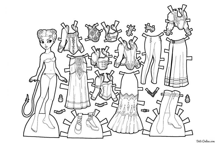 Бумажные куклы с одеждой