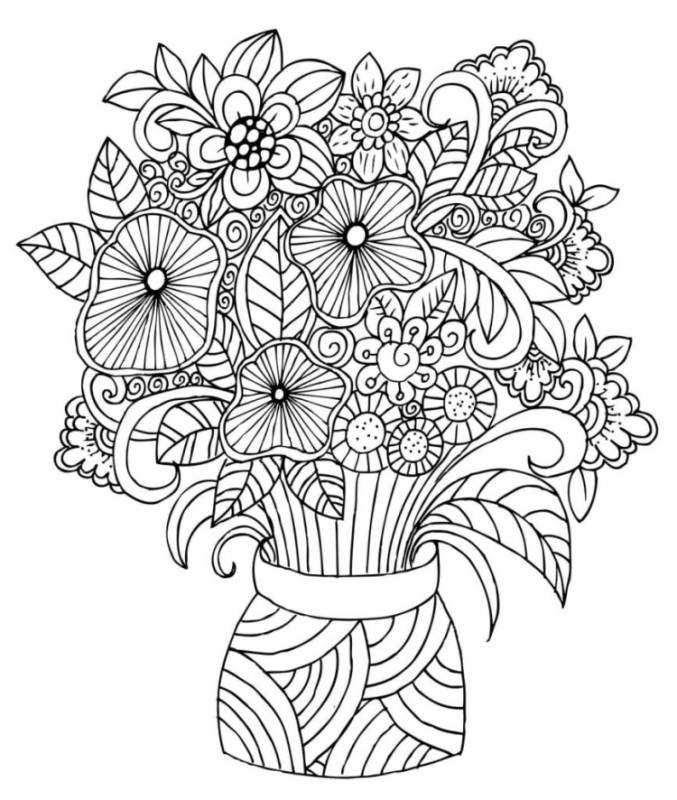 Цветы и бабочки. Раскраска