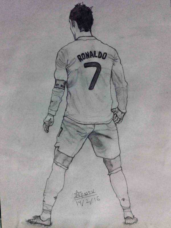 Раскраска футбол Роналдо
