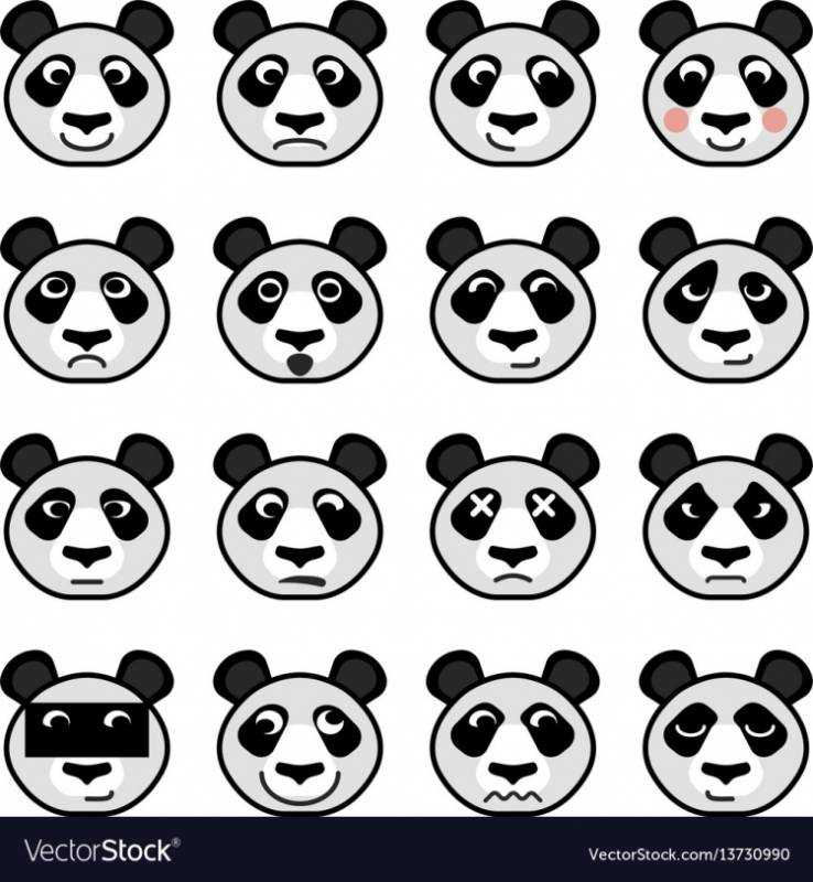 Панда для срисовки