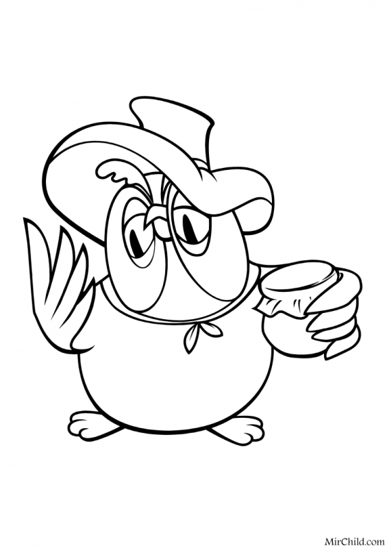 Раскраски Смешарики Крош маленькая
