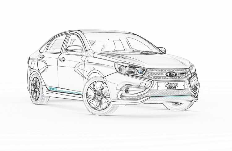 ВАЗ 2114 карандашом