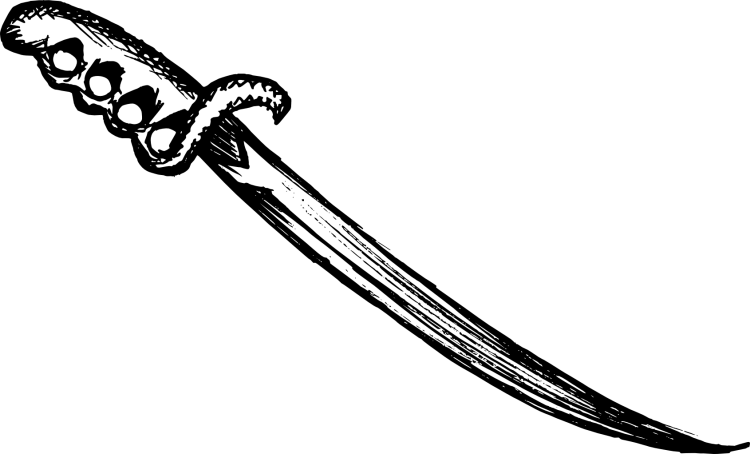 Кинжал раскраска