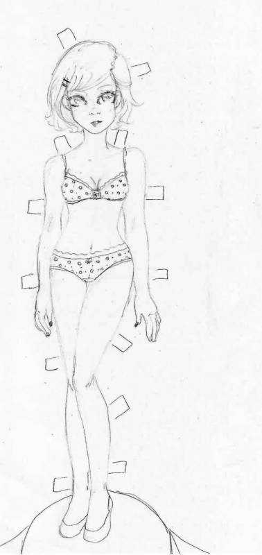 Раскраска девушка в купальнике