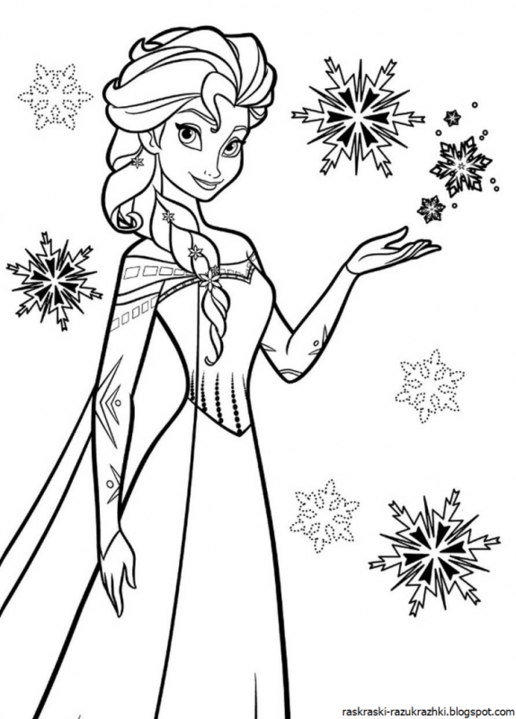 Раскраска Эльза и Анна и Рапунцель