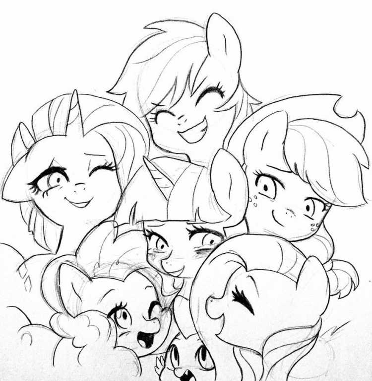 Раскраски пони аниме