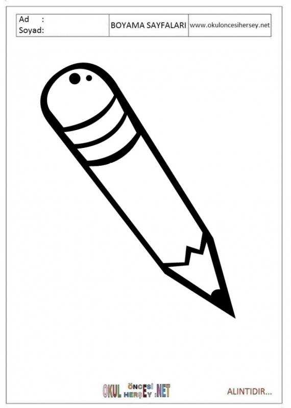 Плохо нарисованные ручка и карандаш