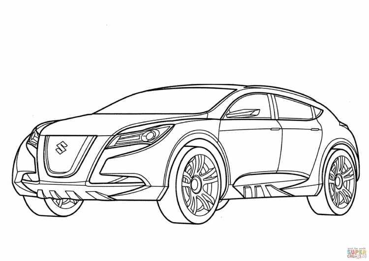 Раскраски автомобили Сузуки