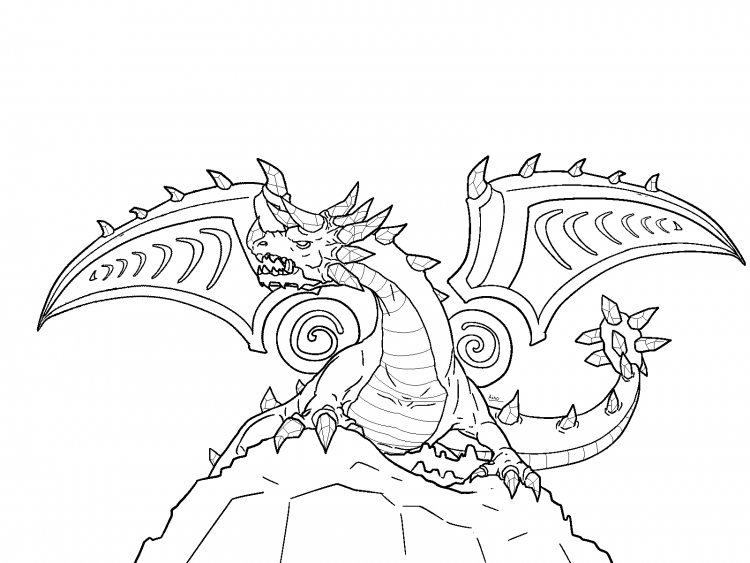 Раскраска дракон