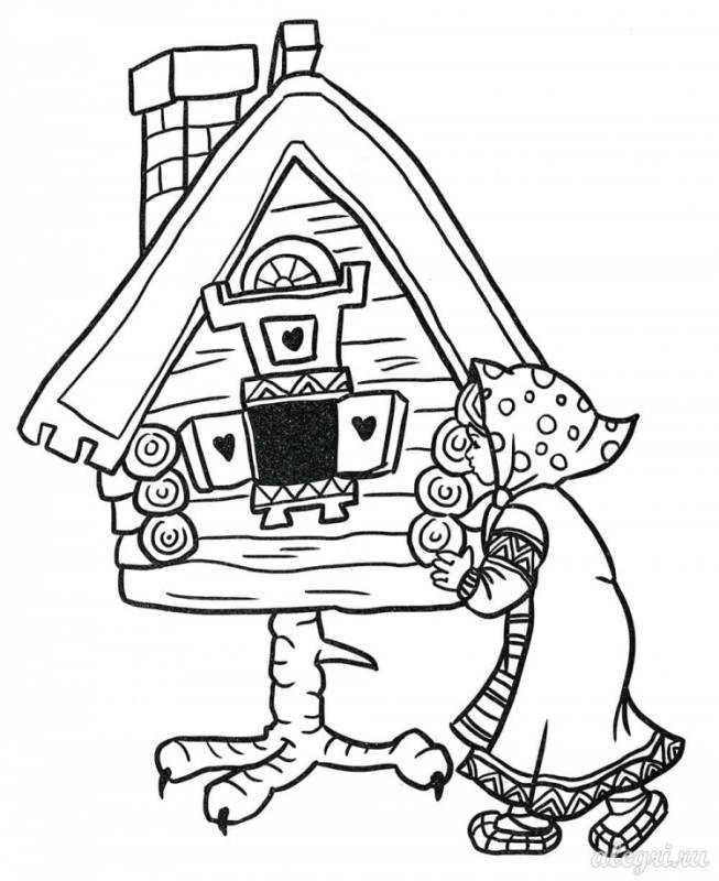 Раскраска по сказке лиса заяц и петух