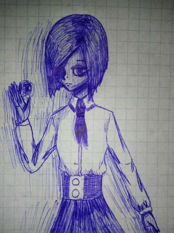 Картинки для срисовки ручкой синей