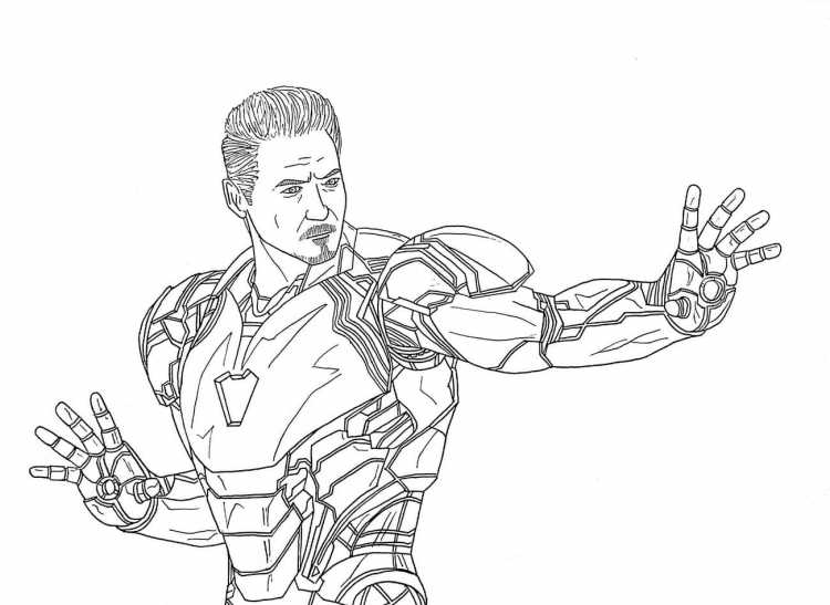 Раскраска Железный человек Марк 85