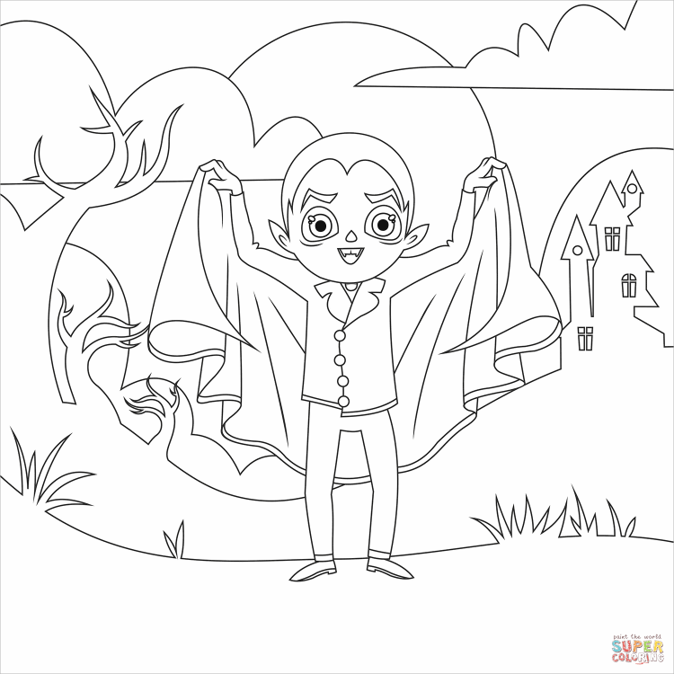 Раскраска вампир