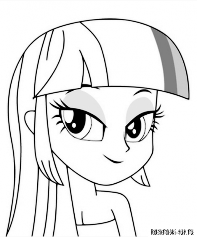 Искорка из Эквестрия герлз раскраска