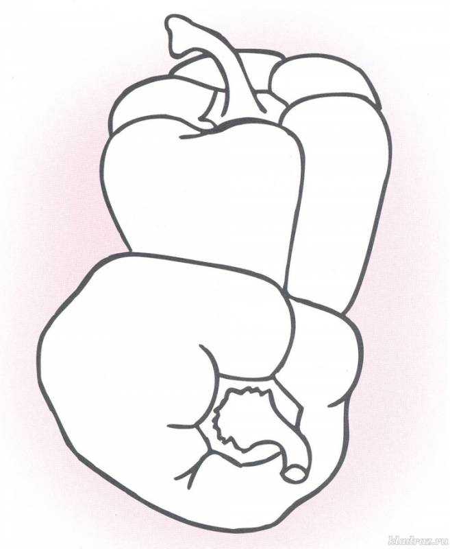 Контур перец для раскрашивания