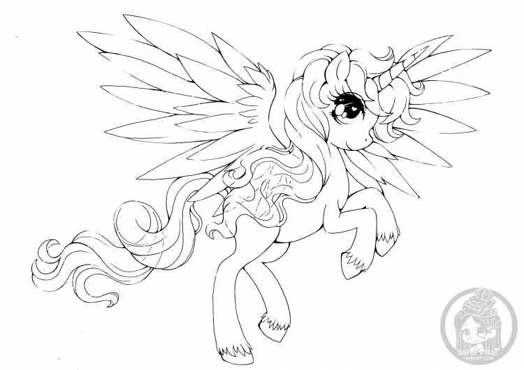Раскраска Аликорн