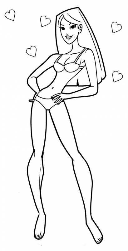 Бумажная кукла раскраска