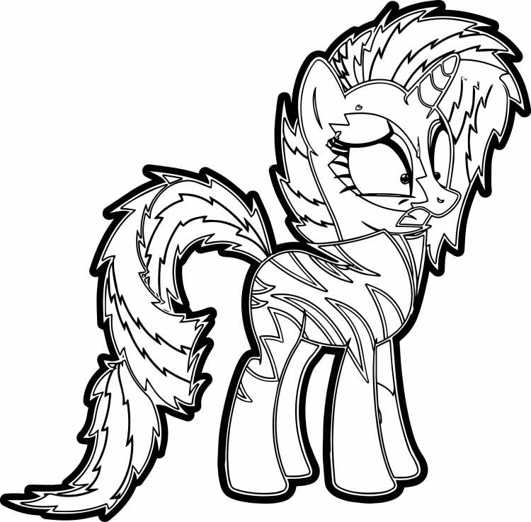 Рейнбоу Дэш Эквестрия раскраска