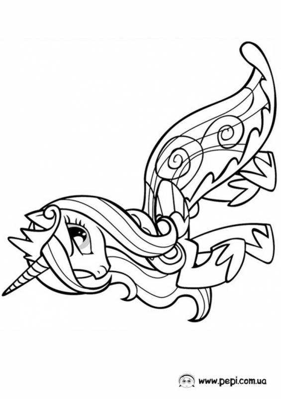 Раскраска my little Pony принцесса Каденс