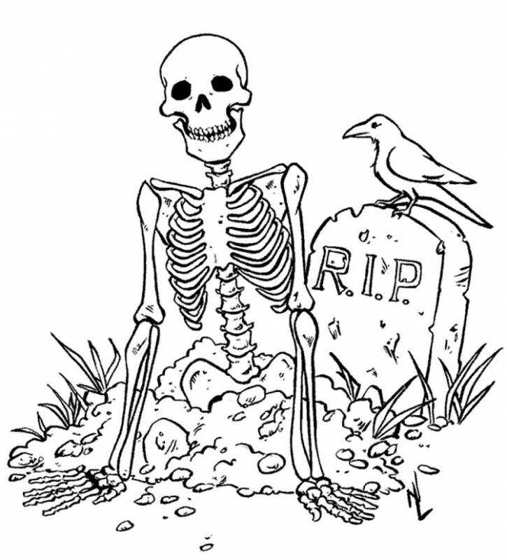 Скелет тату эскиз