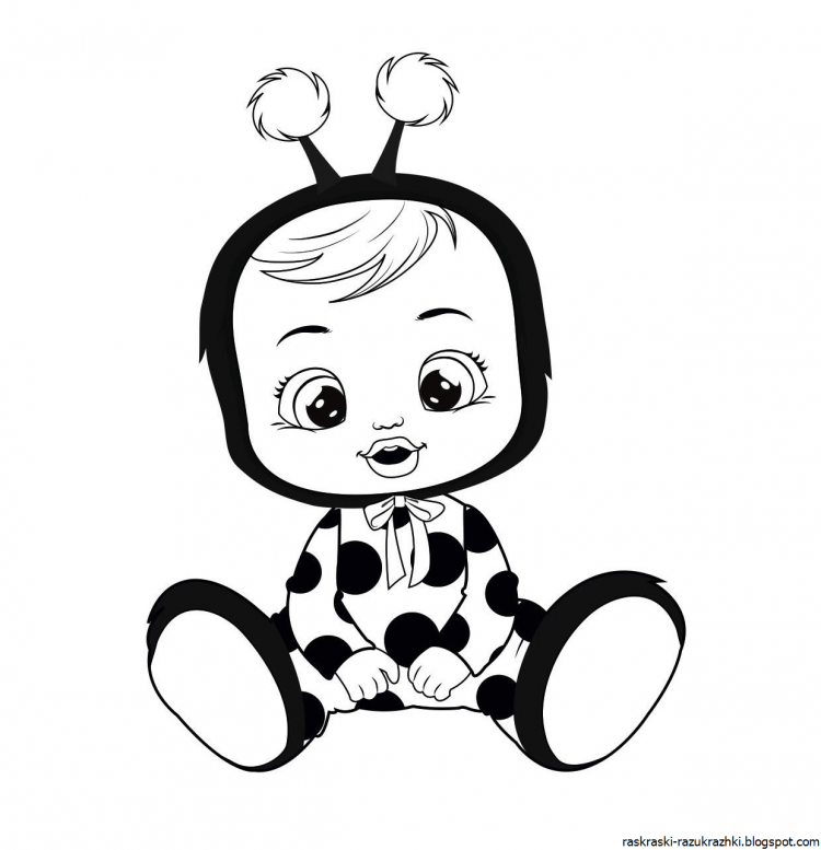 Кукла Единорог раскраска