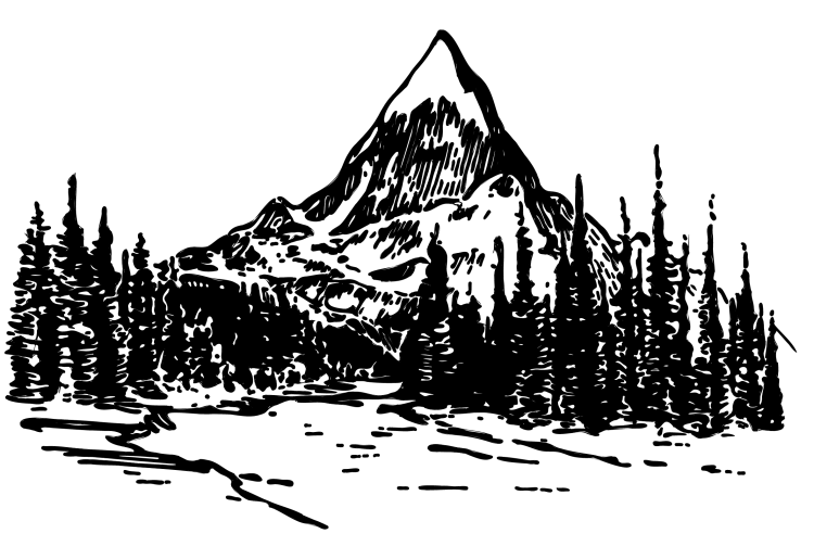 Горы контур