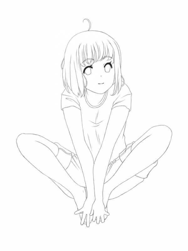 Девушка арт в полный рост