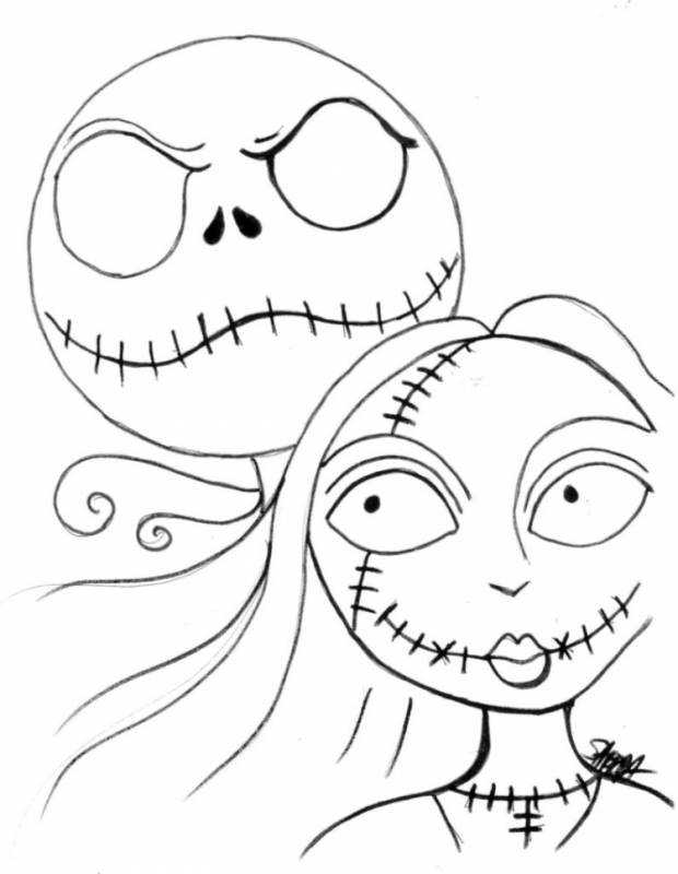 Кошмар перед Рождеством раскраска антистресс