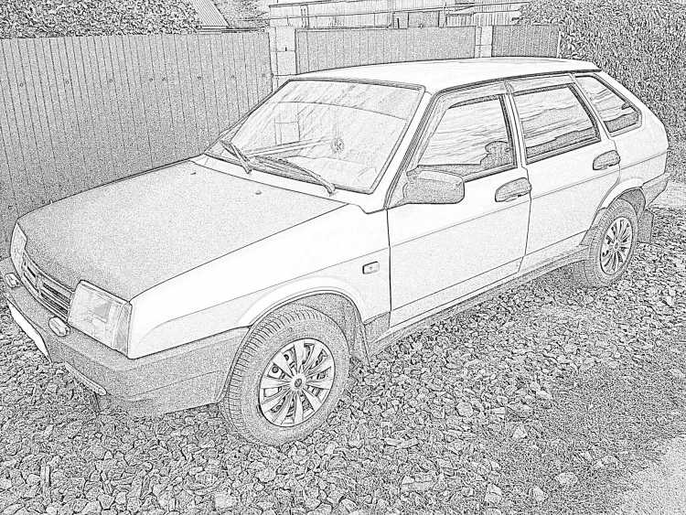 Раскраска ВАЗ 2114 Лада Приора