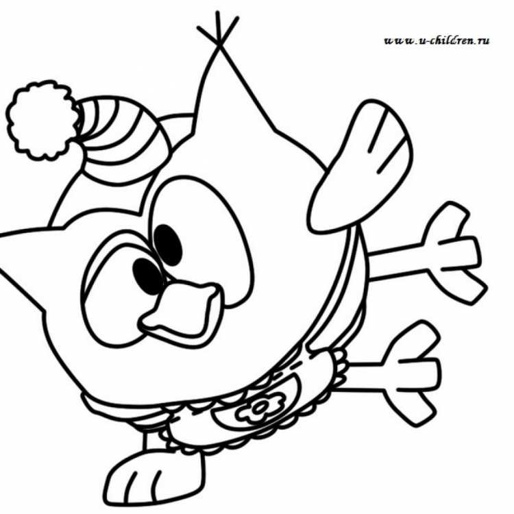 Раскраска Смешарики Крош