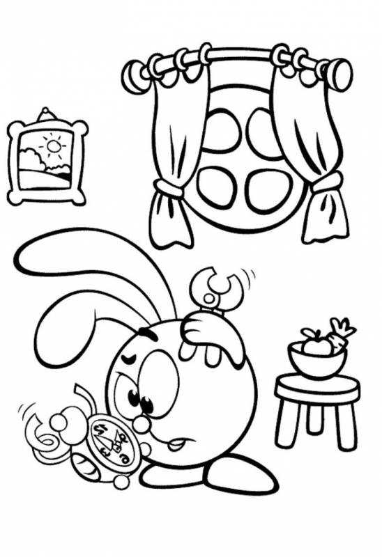Сова Смешарики раскраска