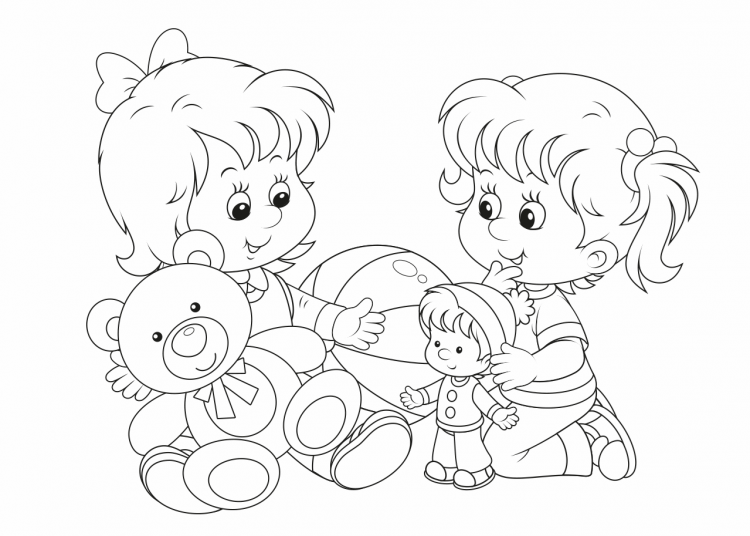 Раскраска детский садик