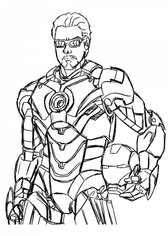 Раскраска Марвел Айрон Мэн