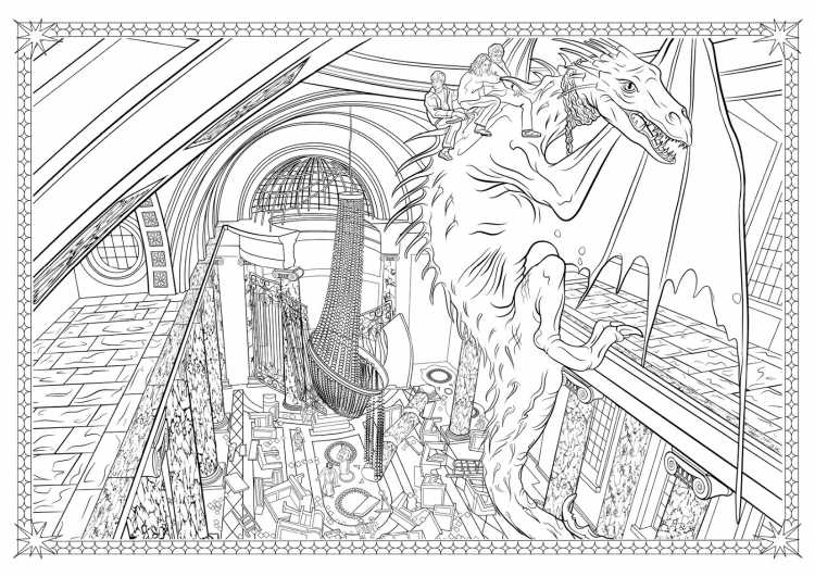 Раскраски лего Гарри Поттер Хогвартс