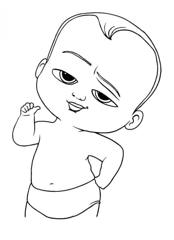 Малыш раскраска для детей