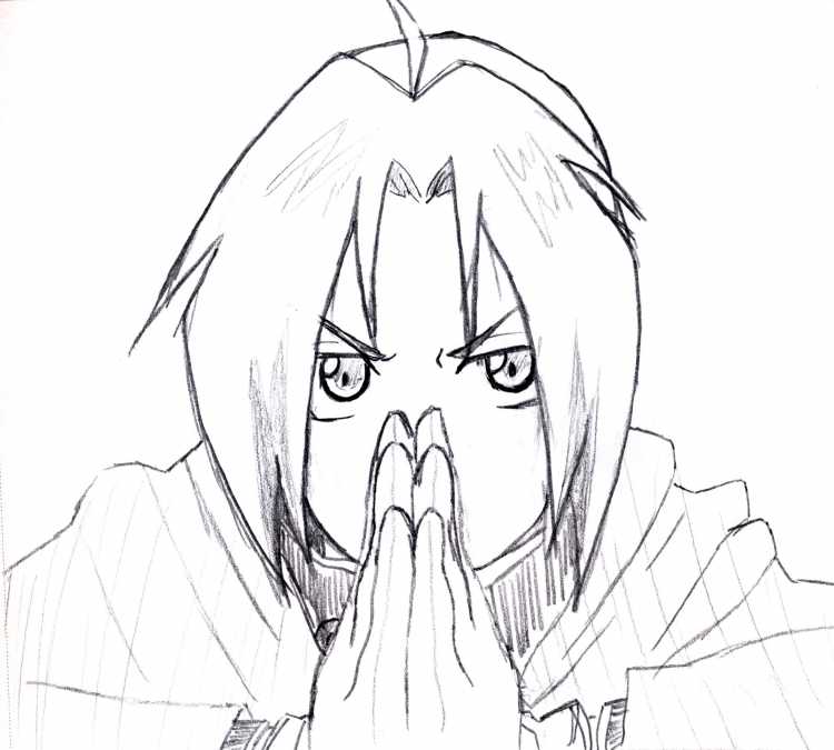 Эдвард Элрик для срисовки