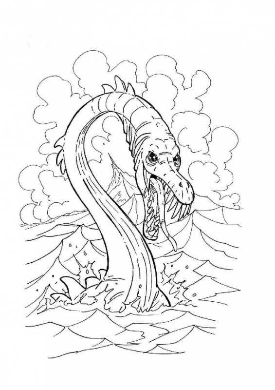 Морские монстры раскраска