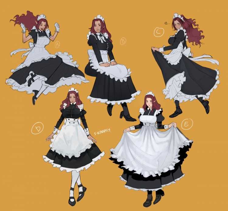 Аниме горничная Эльф