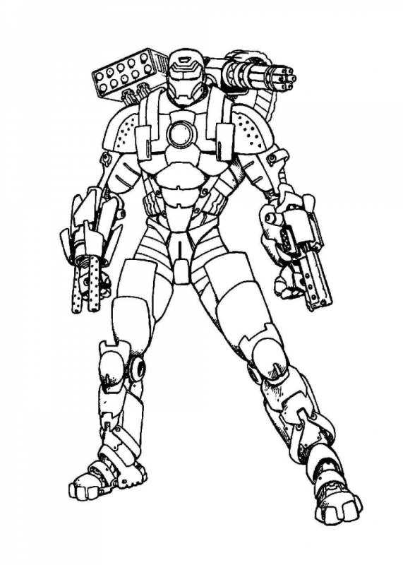 Раскраска Железный человек Халкбастер