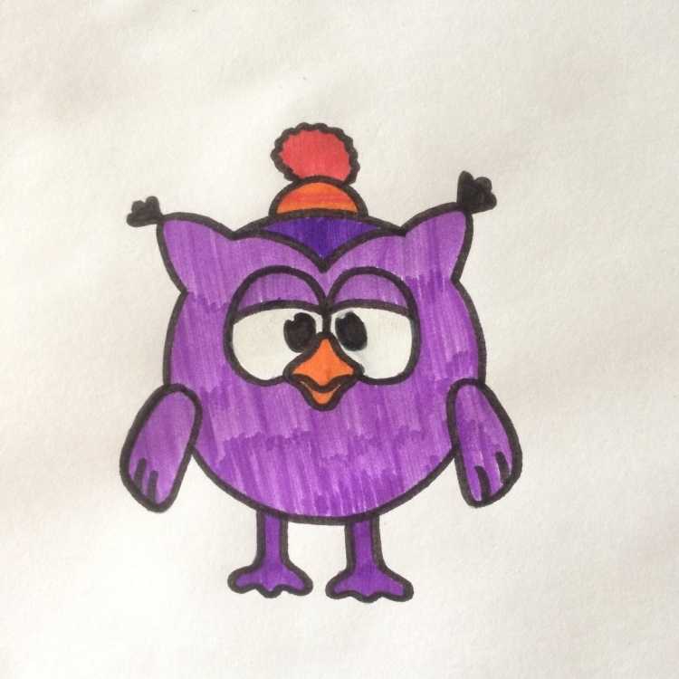 Пин из смешариков раскраска