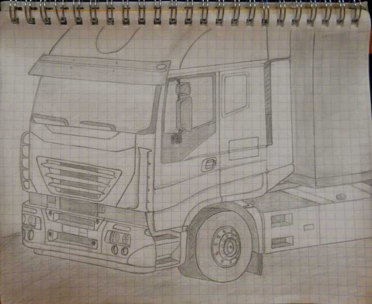 Нарисовать КАМАЗ